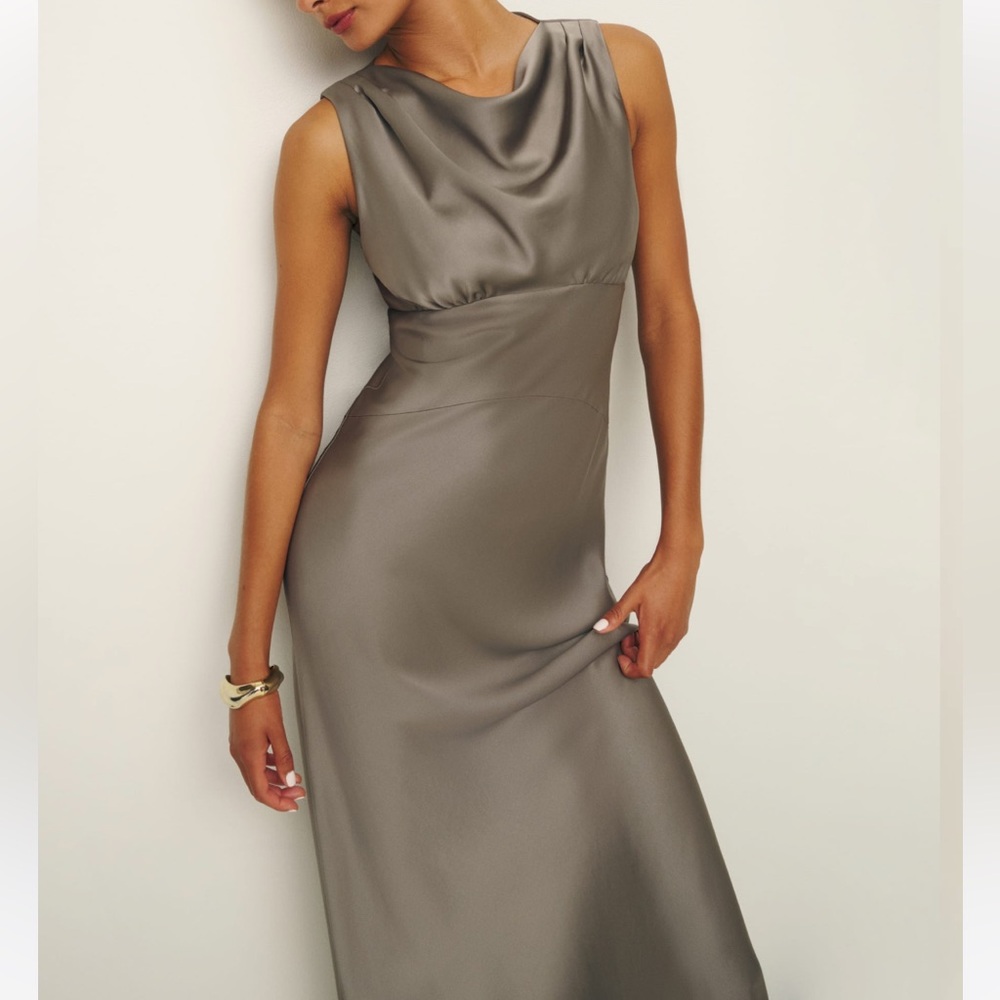 NEW NWT Reformation Dessa Satin Dress - Picture 2 of 5